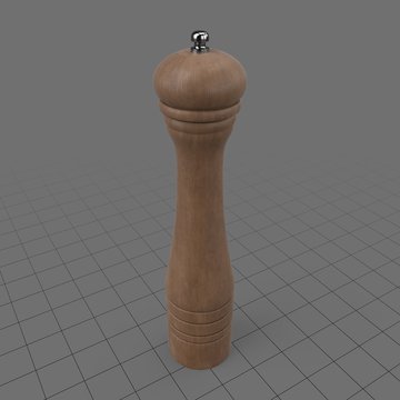 Wooden pepper mill