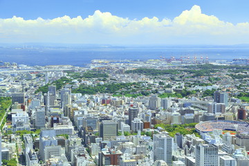 Fototapeta na wymiar 横浜　都市風景（ビル・ビジネス・シティ）