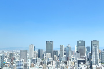 日本・大阪の都市景観　街並み, 都会, 都市, 摩天楼