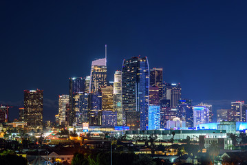 Fototapeta na wymiar Downtown Los Angeles skyline at night