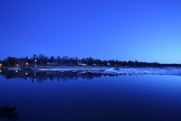 Obraz premium Ice and the night in the north