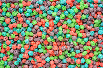 Cereal background. Colorful breakfast food