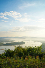 landscape with lake and clouds