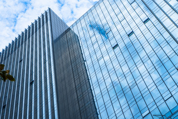 Naklejka premium low angle view of buildings in city of China