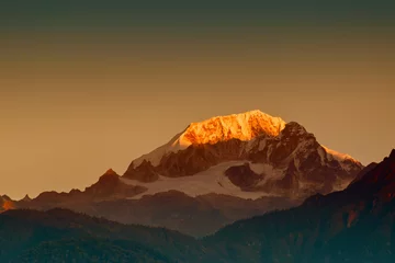 Photo sur Plexiglas Kangchenjunga Sunrise on Mount Kanchnejungha, Sikkim, India