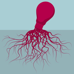 Rooting ideas. Isolated on blue background.