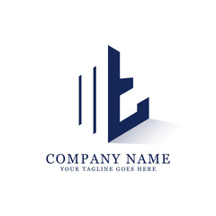 Mt initial Letter  Premium Logo - Vector with negative space vector