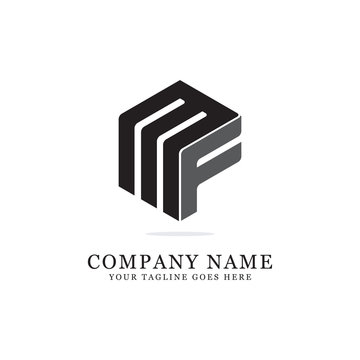 MF initial Letter  Hexagonal Logo - clean and clever