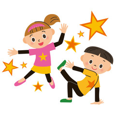 ダンスをする子供達