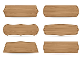 Vector shapes wooden sign board