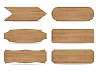 Vector shapes wooden sign board