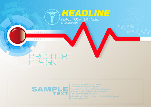 Abstract health and medical background concept template design Vector Illustration,Can use for business data report, presentation, web page, brochure, leaflet, flyer, poster and advertising.