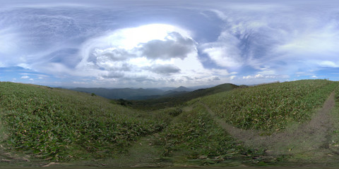 VR360度素材 道後山のパノラマ 