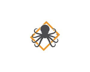 Octopus logo ilustration vector