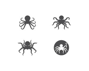 Octopus logo ilustration vector