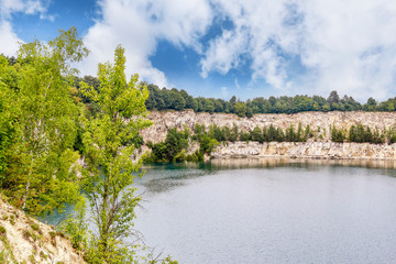 Fototapeta premium Zakrzowek lake, Krakow, Poland. Quarry under water.