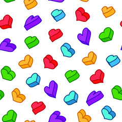 Seamless pattern with hearts