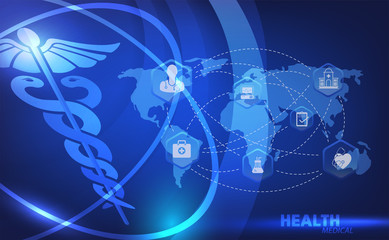 medical health care innovative element on sci fi concept background and icon organ vector illustration.