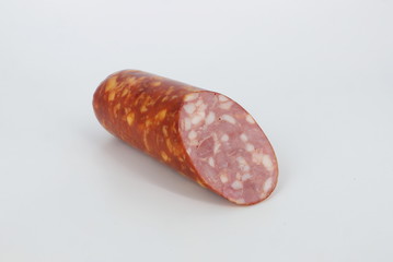 smoked sausage. sausage with bacon. for background. 