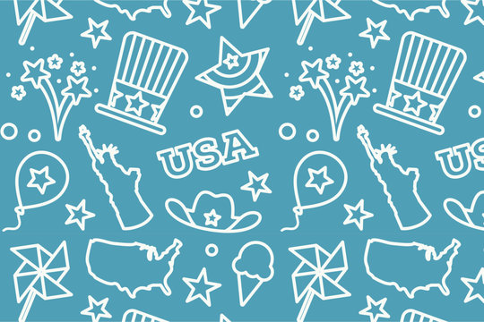 USA Christmas Seamless Paterns