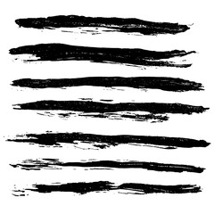 Fototapeta premium Ink vector brush strokes background. Vector illustration. Grunge texture.