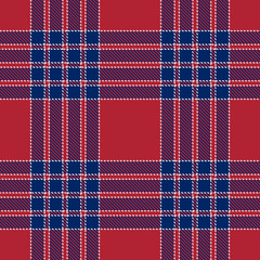 Fototapeta premium Patriotic Tartan Vector Seamless Patterns