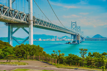 香川県・与島から瀬戸大橋の景観