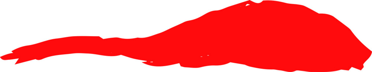 Obraz premium Red Winding line drawn with a brush