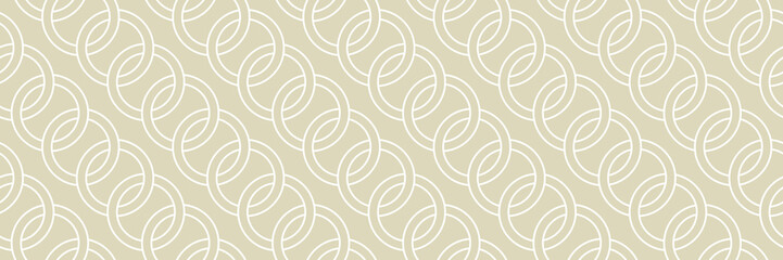 Geometric seamless round pattern. White design on long olive green background