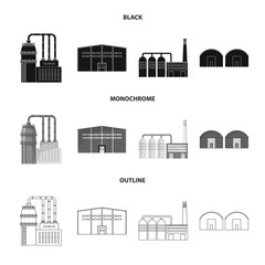 Isolated object of production and structure logo. Set of production and technology stock vector illustration.