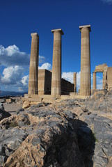 Fototapeta premium Columns in the Acropolis of Lindos