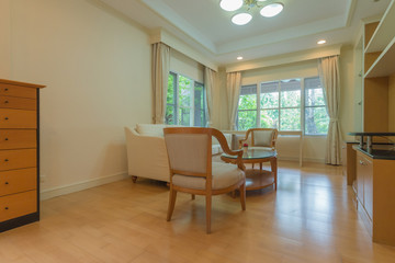 modern living room in bright colors