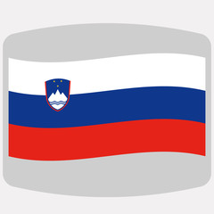 flag of Slovenia,  vector illustration, flat