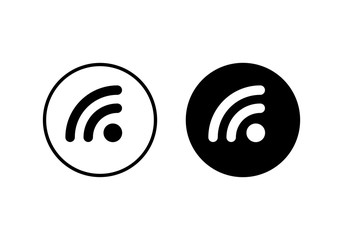 wifi icon vector. signal vector icon. Wireless and wifi icon or sign for remote internet access