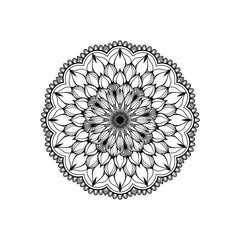 Mandala art icon design on white background