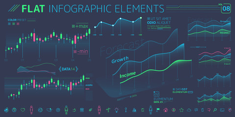 Corporate Infographic Elements Collection - obrazy, fototapety, plakaty