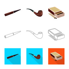 Vector illustration of refuse and stop symbol. Collection of refuse and habit stock symbol for web.