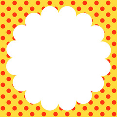 水玉柄のフレーム