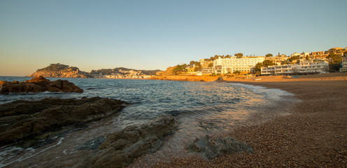 The village of Tossa de mar next to the Mediterranean