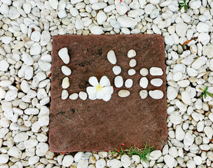 word loves inscription stone rock