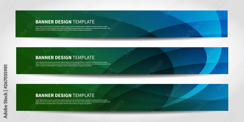 Wall mural vector banners with abstract geometric background. website headers
