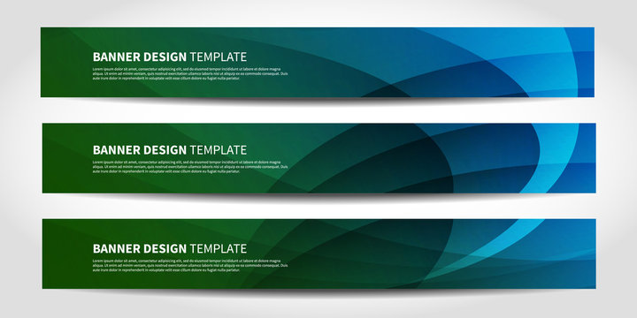 Vector banners with abstract geometric background. Website headers