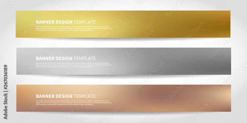 Poster vector banners with abstract geometric background. website headers