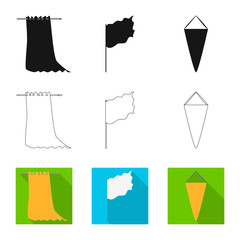 Isolated object of texture and presentation symbol. Set of texture and media  stock vector illustration.