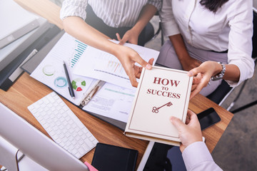 A successful businessman enjoys a new idea.The concept of a startup