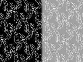seamless floral pattern tropical palm leaves