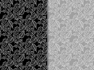 floral seamless pattern with leaves