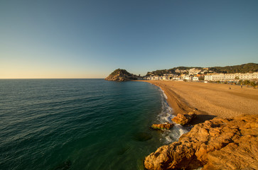 The village of Tossa de mar next to the Mediterranean