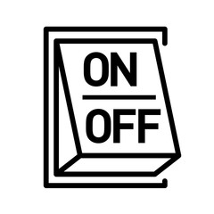 on off cycles flat vector icons