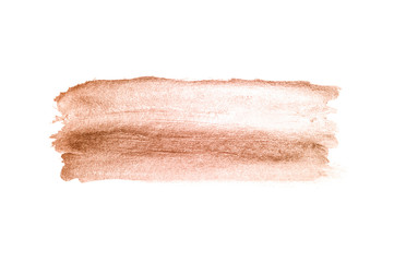 Abstract pink watercolor stain on white background for your design